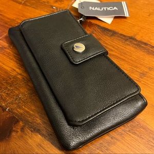 NWT Nautica RFID Black Women’s Wallet Clutch Organizer